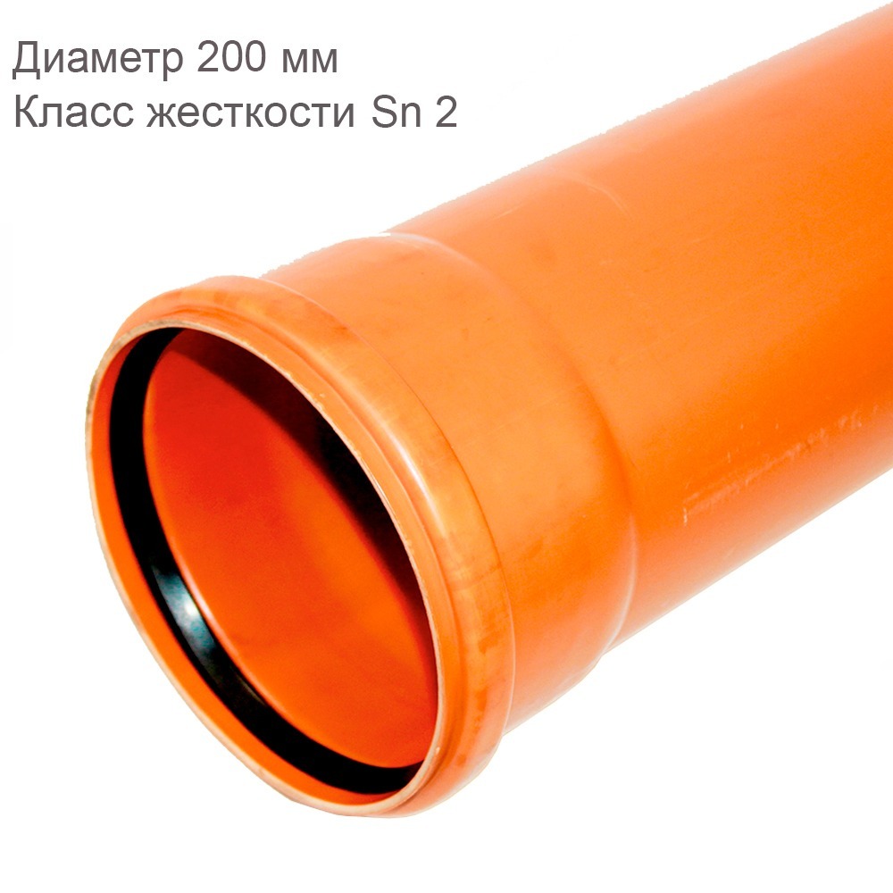 Труба НПВХ для наружной канализации Диаметр 250 Класс жесткости Sn 2